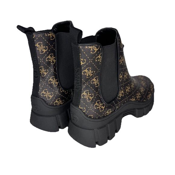 GUESS Women's Hestia Brown Logo Ankle Boot Platform Shoes - Size 8.5 M - Picture 5 of 15